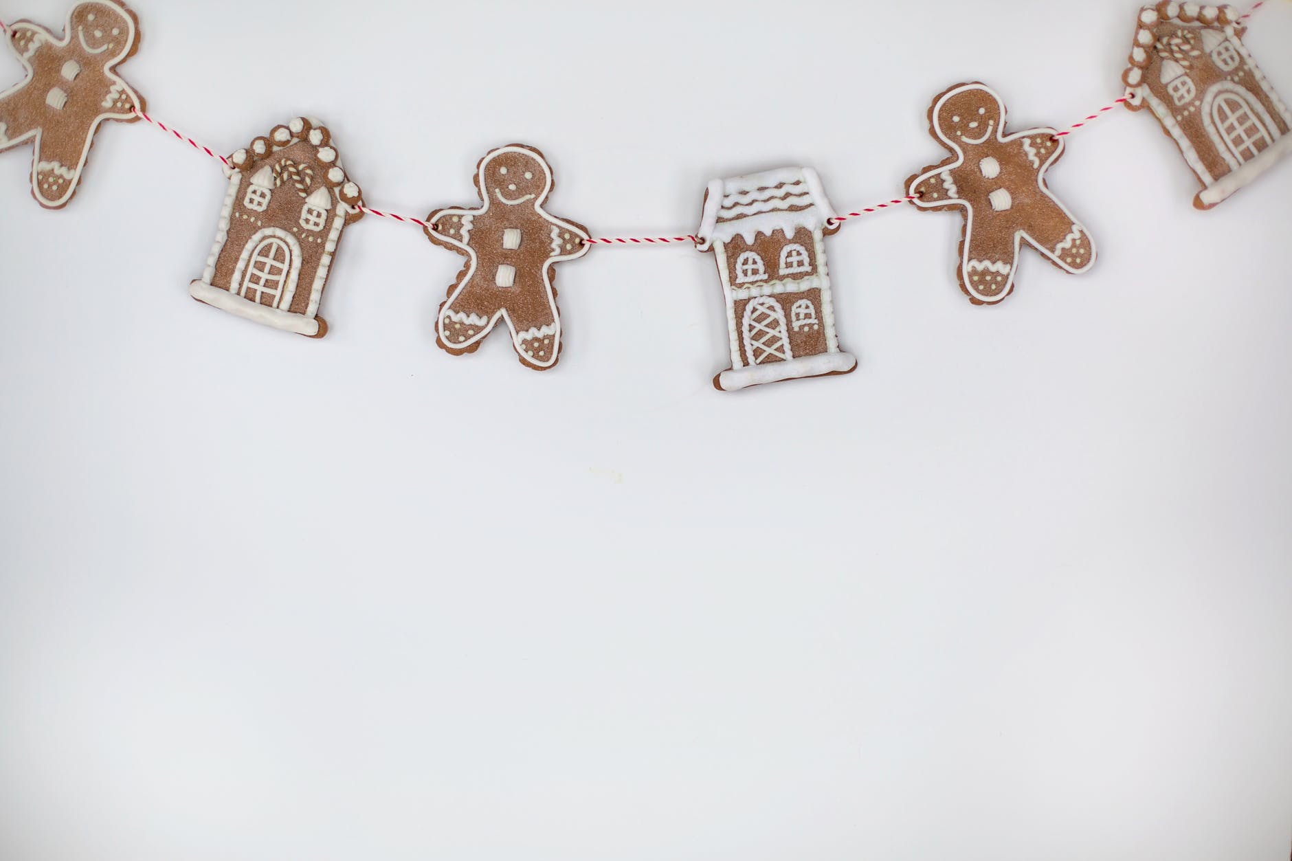 photo of cookies on string